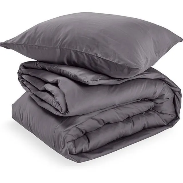 Van der Valk- Valk at Home Valk at Home Dekbedovertrek - Anthracite 10 - 240x200/220 - incl 2 sloop - 100% satijnkatoen antraciet