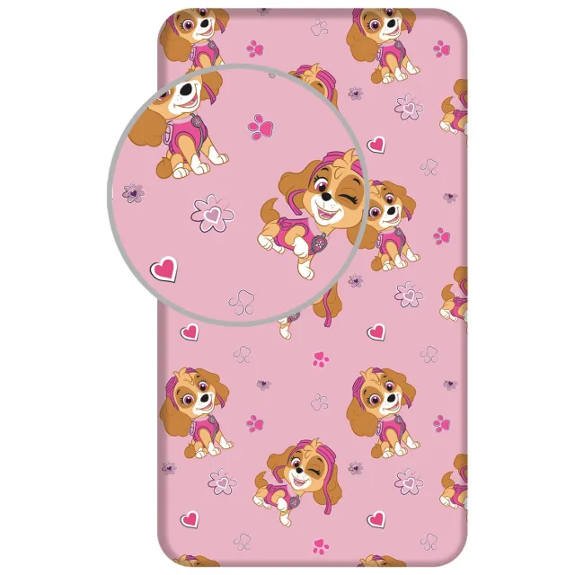PAW Patrol Hoeslaken, Skye - Eenpersoons - 90 x 200 cm - Katoen Roze