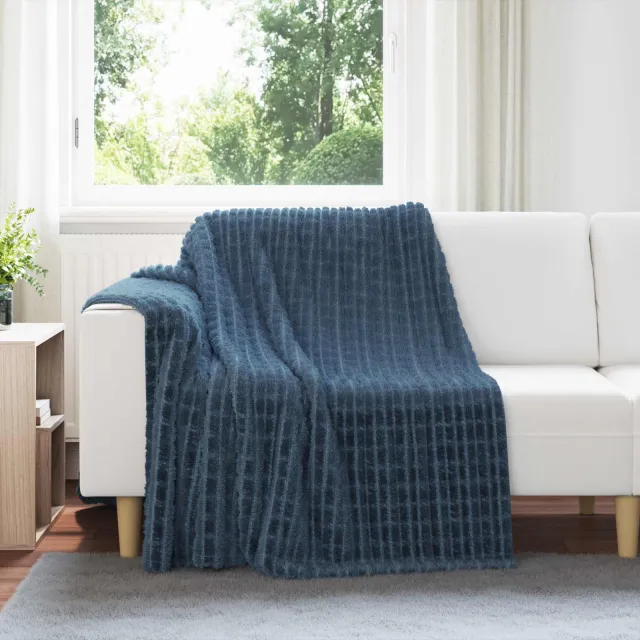 vidaXL Kleden 6 st Marineblauw 200 x 150 cm 4,5 kg Fleece, foto 2