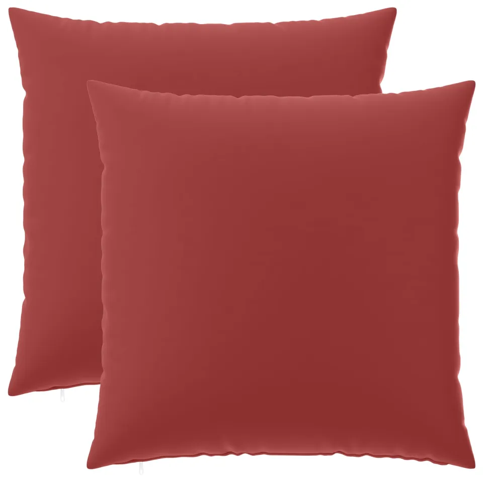 vidaXL Kussensloop 2 st HEERLEN Wijnrood 80 x 80 cm Polyester