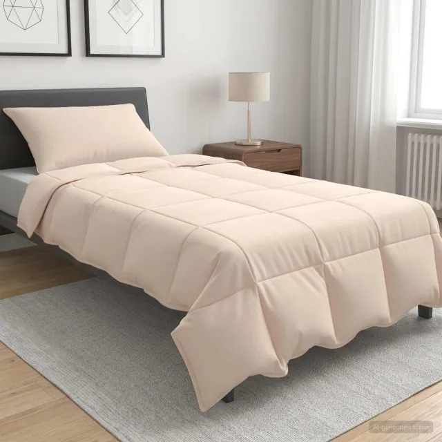 vidaXL Dekbedset 2 st 137 x 200 cm Alle seizoenen 250 g/m² dekbed Beige