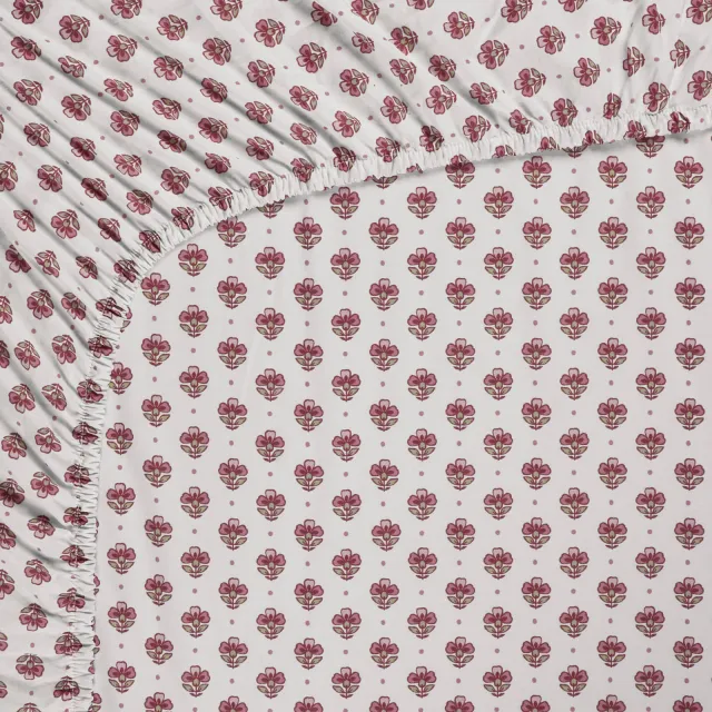 Pip Studio katoenen hoeslaken licht roze
