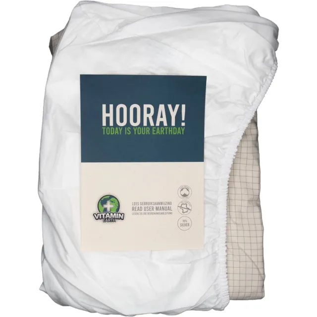 Vitamin Earth Aardingslaken Hoes - 140x200 - Organisch katoen - 10%Zilver Natuurlijk Katoen