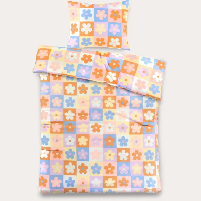 NOUS Kids katoenen dekbedovertrek 1-persoons (140x200 cm) Multi