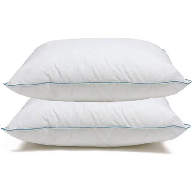 Bestrest Bedden Hoofdkussen set (2 stuks) - 100% perkal katoenen tijk - ritssluiting en navulbaar - ademend en vochtregulerend - 50x60x10cm Wit