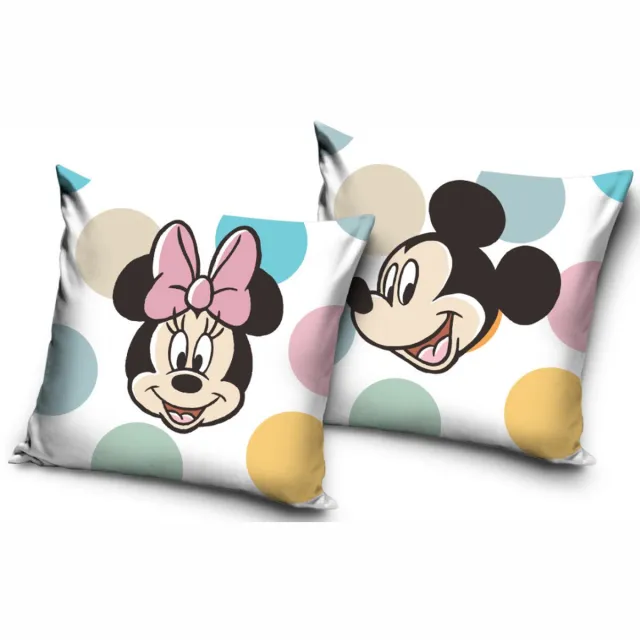 Disney Minnie & Mickey Kussenhoes – 40x40 cm – Fluweelzacht – Multicolor – exclusief vulling multicolour