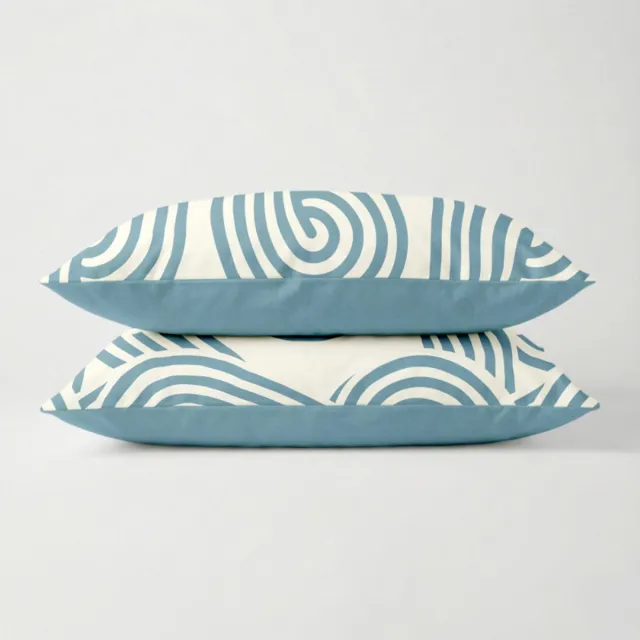 Dekbed-Discounter Fresh and Co Kussenslopen 60 x 70 cm - Set van 2 kussenslopen - Wasbaar op 40 graden - Anti-allergisch - Curvy Lines