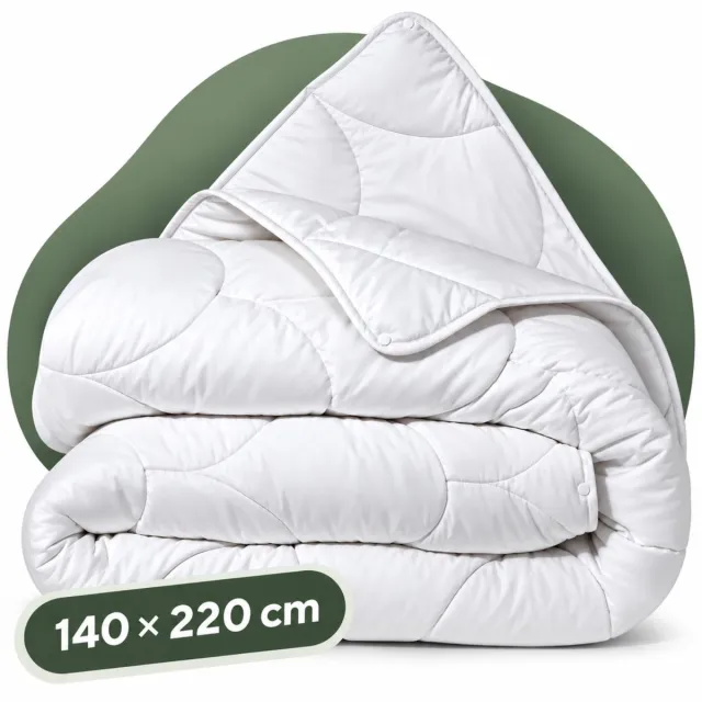 Sleeps 4 Seizoenen Dekbed 140x220 cm - Hotelkwaliteit - Anti-Allergie Dekbed - Ademend - Zacht & Soepel - Eenpersoons Dekbed - Zomer & Winterdekbed Wit