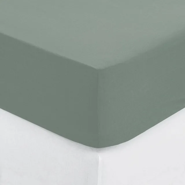 Atmosphera Créateur d'intérieur® CARINA katoenen hoeslaken vert céladon
