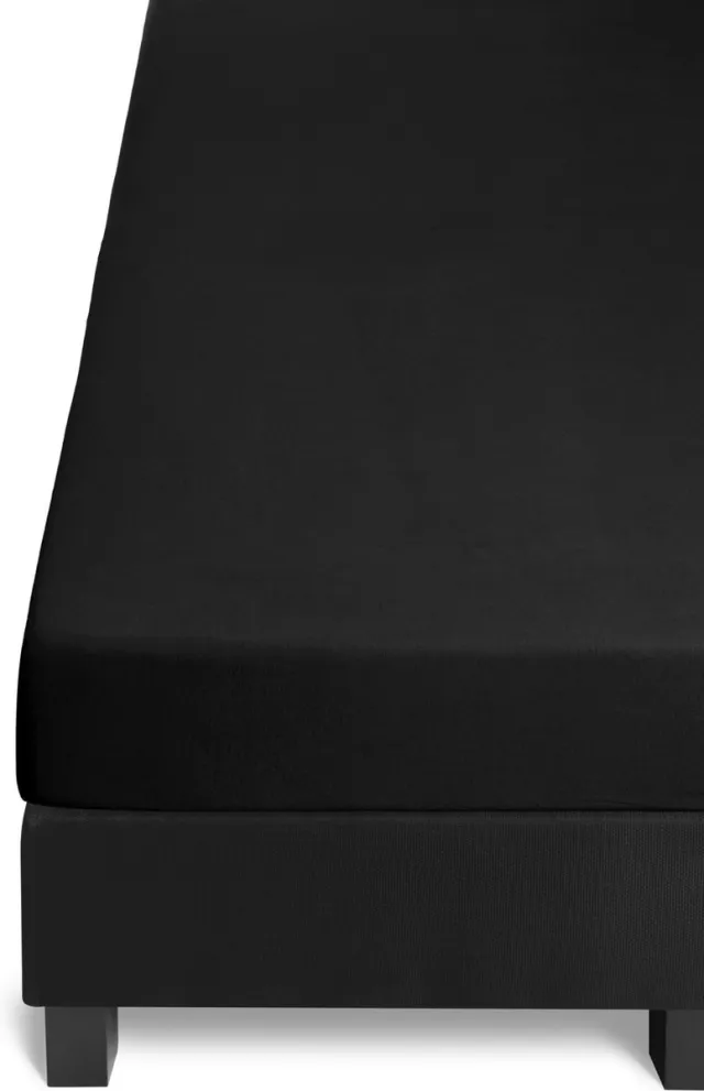 Riviera Maison Topper Hoeslaken - Jersey Lycra - 80/90x200/220 cm - Noir Zwart