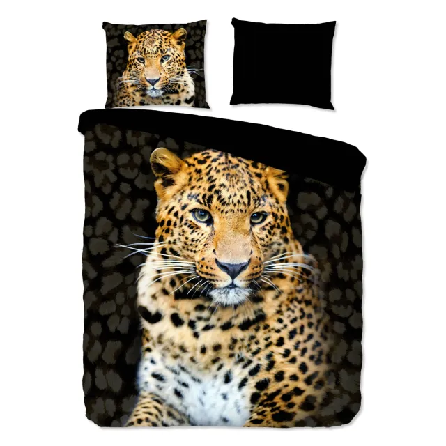 Pure polyester dekbedovertrek 2-persoons (200x220 cm) Zwart