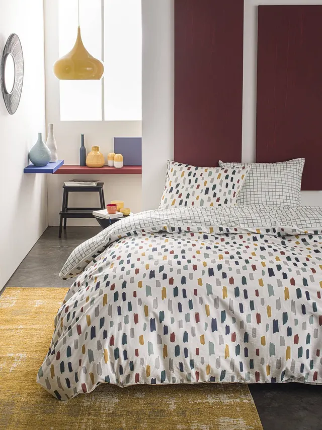 Today Katoenen beddengoed COLORFUL DOTS, dubbelzijdig veelkleurig