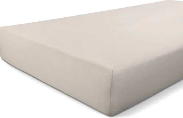 Walra Hoeslaken Jersey Stretch - 80x200/210 - 100% Katoen - Zand