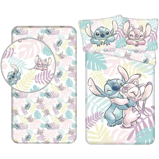 Lilo & Stitch slaapkamerset; dekbedovertrek en hoeslaken Dekbedovertrek met hoeslaken