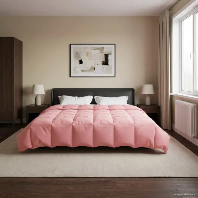 vidaXL Winter Dekbed 200 x 200 cm Winter Microfiber (100% polyester) Roze