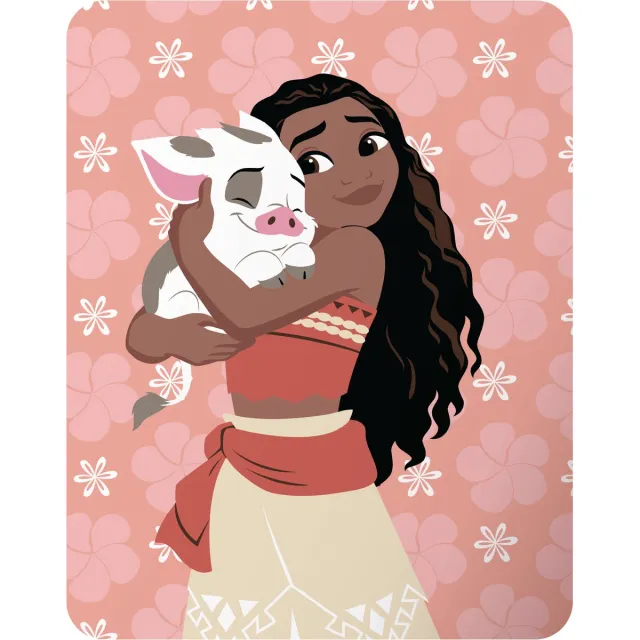 Vaiana Disney Vaiana Fleeceplaid Pua - 110 x 140 cm - Polyester Roze