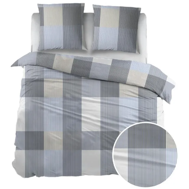 Sleepnight Dekbedovertrek - Blue Ruiten Katoen - B 140 x L 200 cm/B 140 x L 220 cm - 003480-B 140 x L