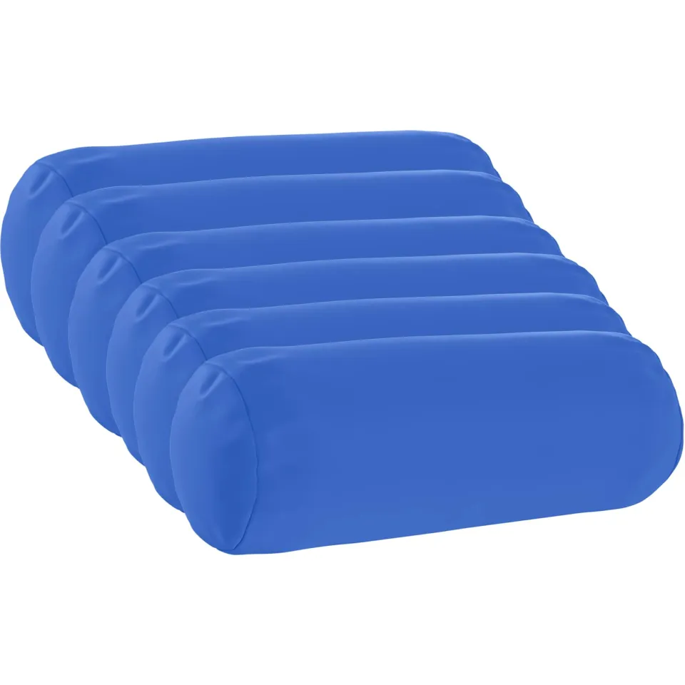 vidaXL Kussensloop 6 st HEERLEN Koninklijk Blauw Dia. 15 x 40 cm