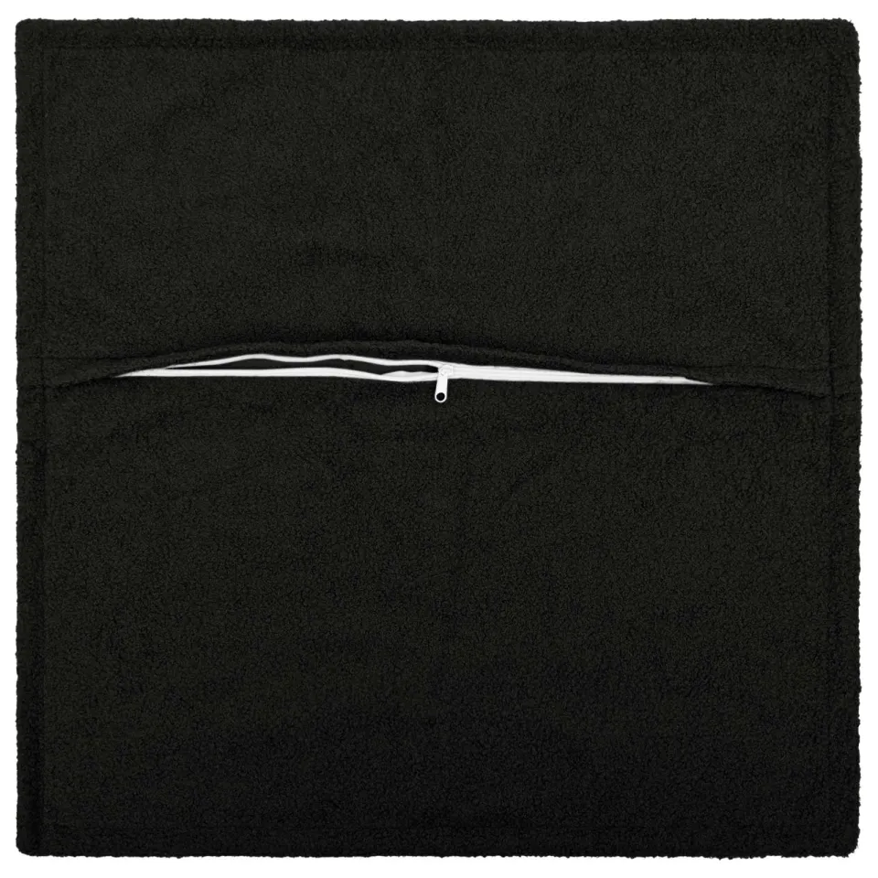 vidaXL Kussensloop 12 st HOUTEN Zwart 45 x 45 cm Bouclé, foto 4