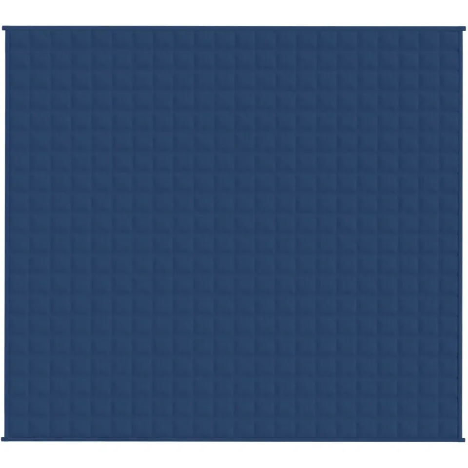 vidaXL Verzwaringsdeken 200x220 cm 9 kg stof blauw