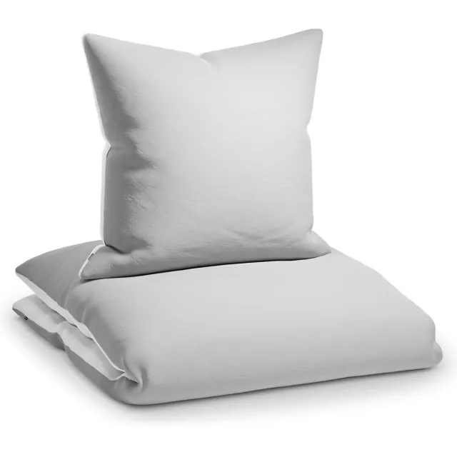 Sleepwise Beddengoed , Microvezel beddengoed OEKO-TEX getest, Zacht winter- en zomer dekbedovertrek, Antistatisch & ademend, Allergievriendelijk strijkvrij, 1 dekbed- en 1 kussensloop mid gray