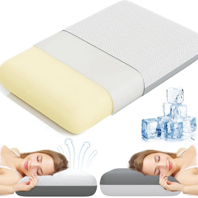 Unyqoos Ergonomisch traagschuim kussen voor optimaal slaapcomfort en ondersteuning Wit