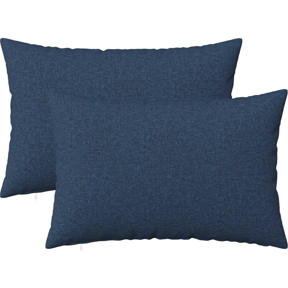 vidaXL Kussensloop 2 st HEERLEN Blauw 30 x 50 cm Stof, foto 3