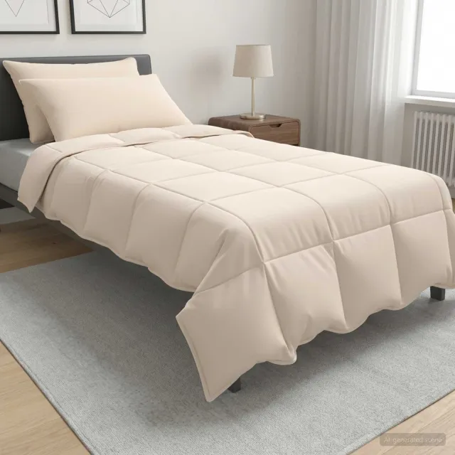 vidaXL Dekbedset 3 st 135 x 220 cm Zomer 150 g/m² dekbed Beige