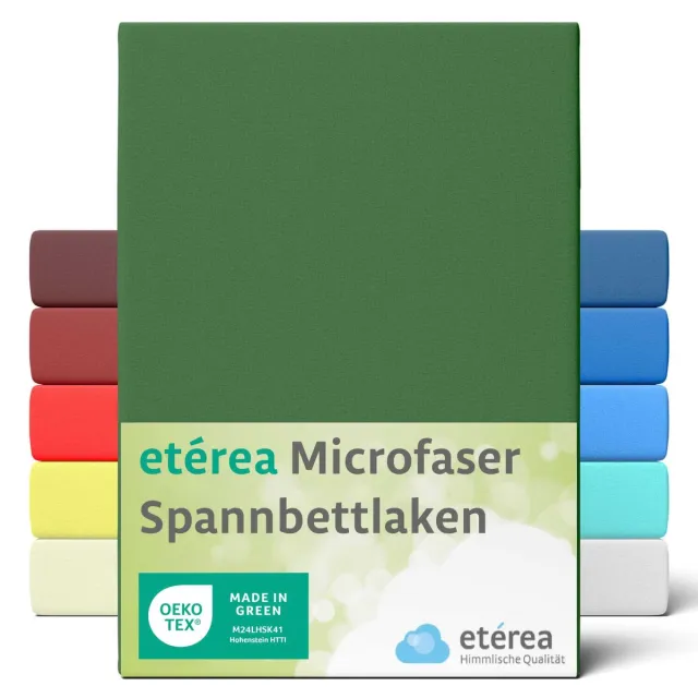 etérea Himmlische Qualität etérea Microvezel Jersey Hoeslaken 140x200-160x200 cm Cactusgroen
