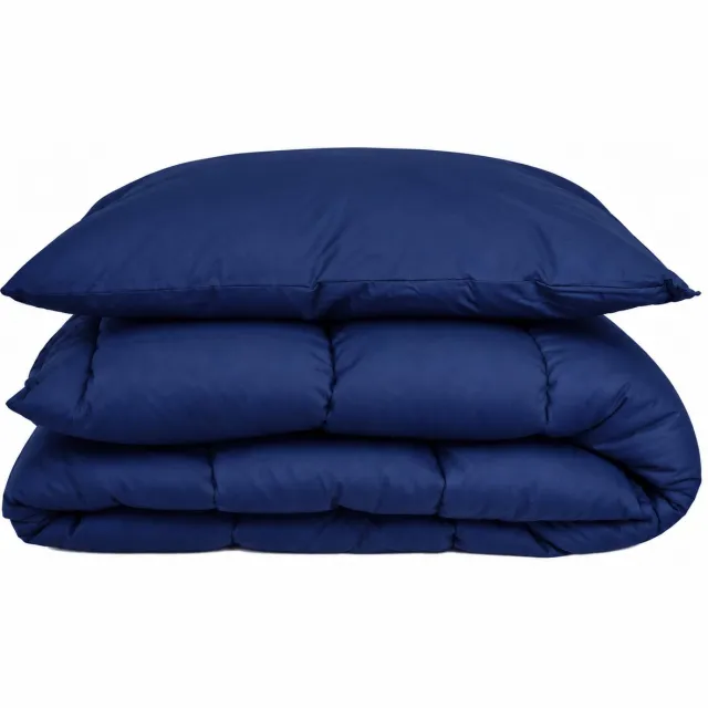 Zavelo Studenten Voordeelset Dekbed + Kussen Blauw 140x200 cm