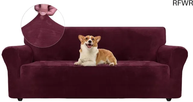 RFWR Rekbare Bankhoes 3 Zits - Elastische Meubelhoes met Anti-slip en Krasbestendig Ontwerp, Perfect voor de Woonkamer