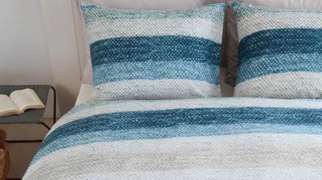 Ariadne At Home dekbedovertrek Colour Blush Blue 100% katoen Lits-jumeaux - 240 x 200/220 cm + 2 slopen 60x70 cm Wit