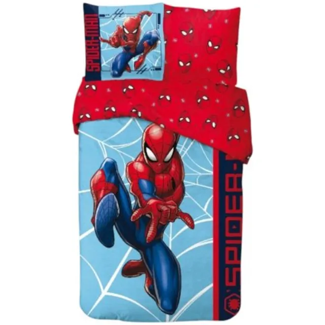 Spiderman Action Dekbedovertrek 140 x 200 cm - 65 x 65 cm Blauw