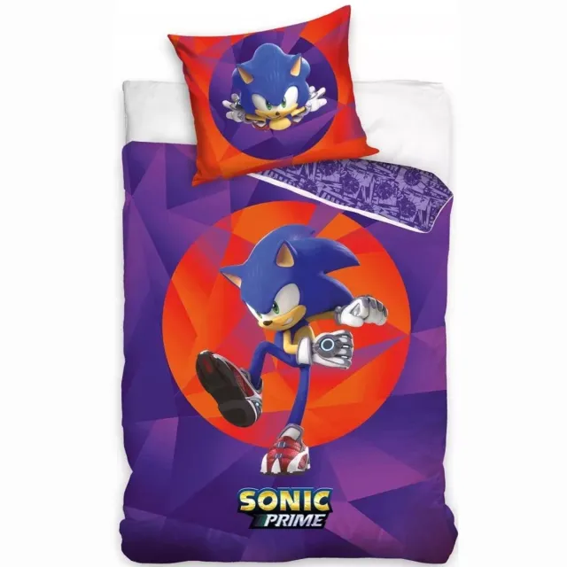 Sonic the Hedgehog Dekbedovertrek Prime - 140 x 200 + 60 x 70 cm - Katoen Paars