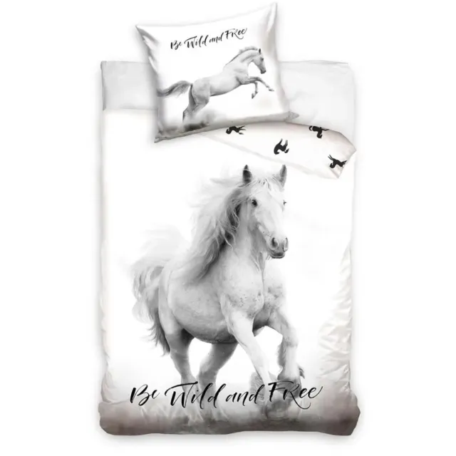 Animal Pictures Dekbedovertrek - Paard - Eenpersoons - 140 x 200 + 70 x 90 cm - Katoen Multicolor
