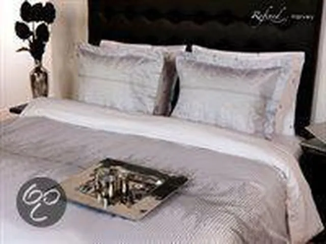 Refined HNL Refined Harvey Dekbedovertrek - Eenpersoons - 140x200/220 cm - Wit/Zilver