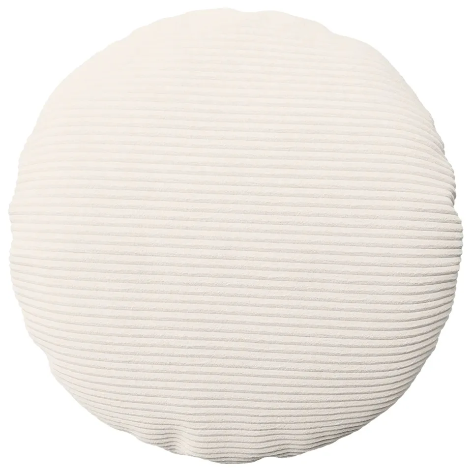 vidaXL Kussensloop 6 st HEERLEN Crèmekleurig Dia. 60 cm corduroy