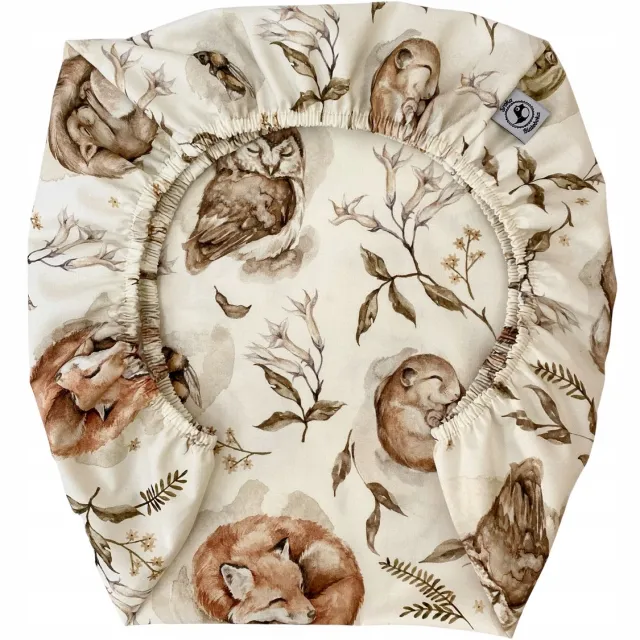 Sroka białoboka Hoeslaken Wiebelende Vosjes 90x40 cm - 100% Katoen beige