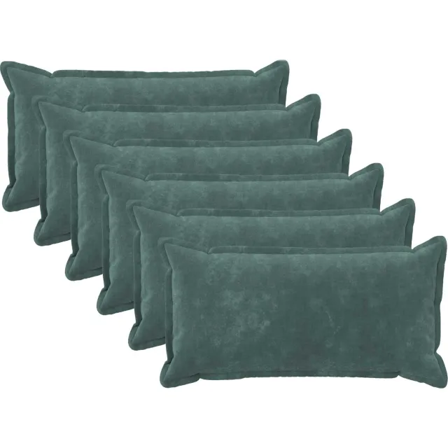 vidaXL Kussensloop 6 st HOUTEN Zee blauw 40 x 80 cm Microfiber Fleece