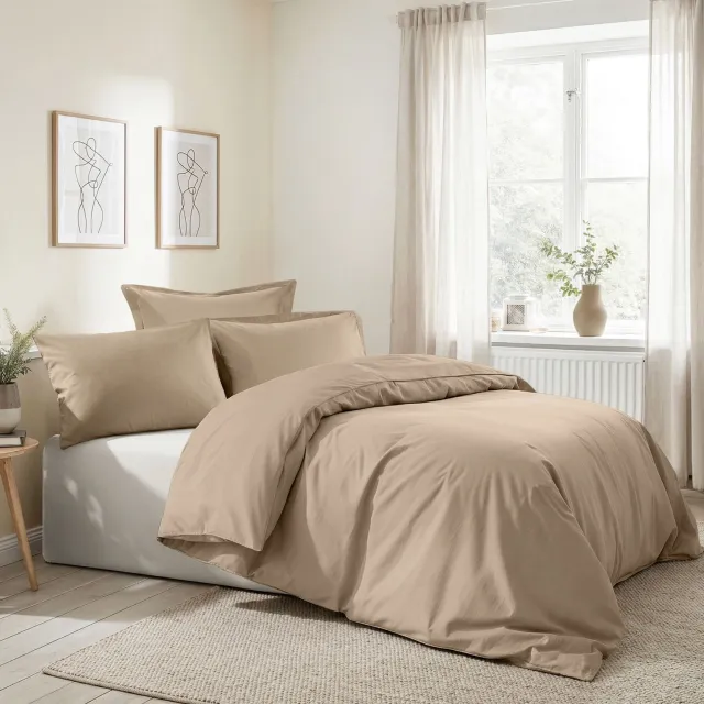 L'essentiel Maison Dekbedovertrekset – Beige – Katoen (Ranforce)