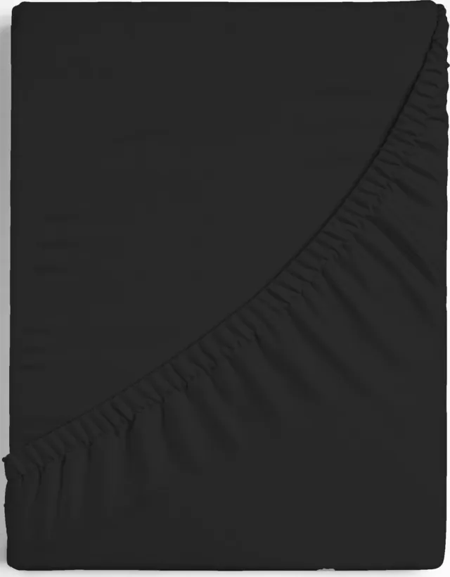Egyptisch Percale Katoen - Topper Hoeslaken - Zwart - 90x210 cm - Dreamers Den