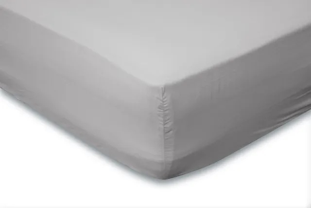 Eleganzzz Hoeslaken Katoen Perkal 35cm Hoekhoogte - Zilver - hoeslaken 160x200cm - Hoeslakens - Tweepersoons