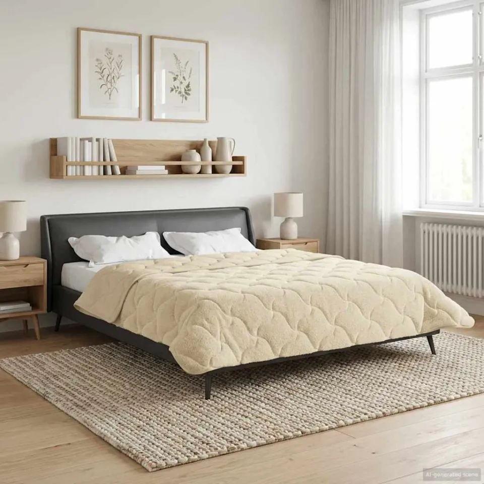 vidaXL Vol jaar dekbed 200 x 220 cm crème, foto 4