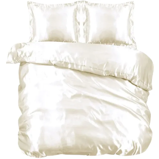 Beauty Silk Why Not - Beauty Silk Dekbedovertrek - 140x200/220 - Glans Satijn - Chique Creme
