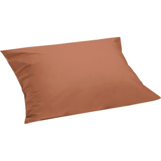 Yumeko kussensloop percal katoen terracotta 60x70 - Bio, eco & fairtrade - 1 stuk