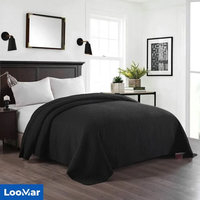 LooMar Dekbed - Hoesloos - Zonder Overtrek - Gewatteerd - Zwart - 240 x 260 black