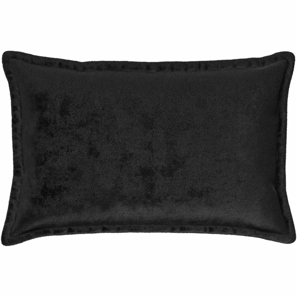vidaXL Kussensloop 2 st HOUTEN Zwart 50 x 80 cm Flanel