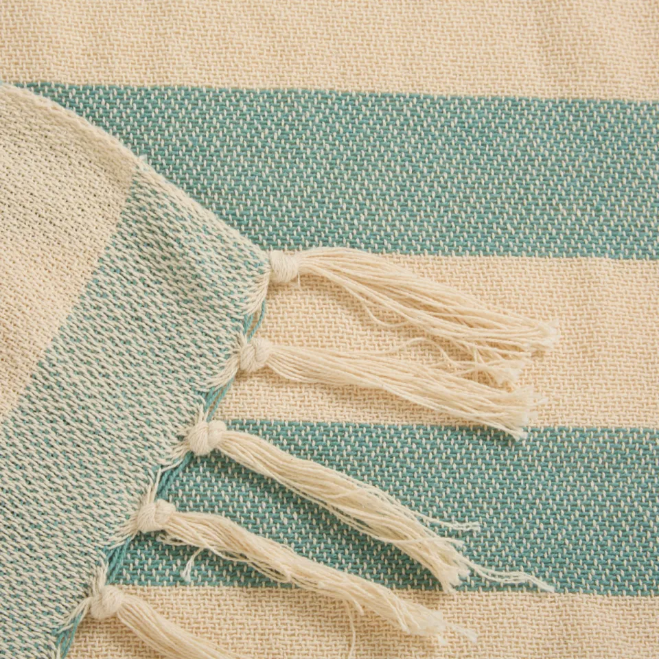 NOUS Living Roncade plaid groen crème, foto 4