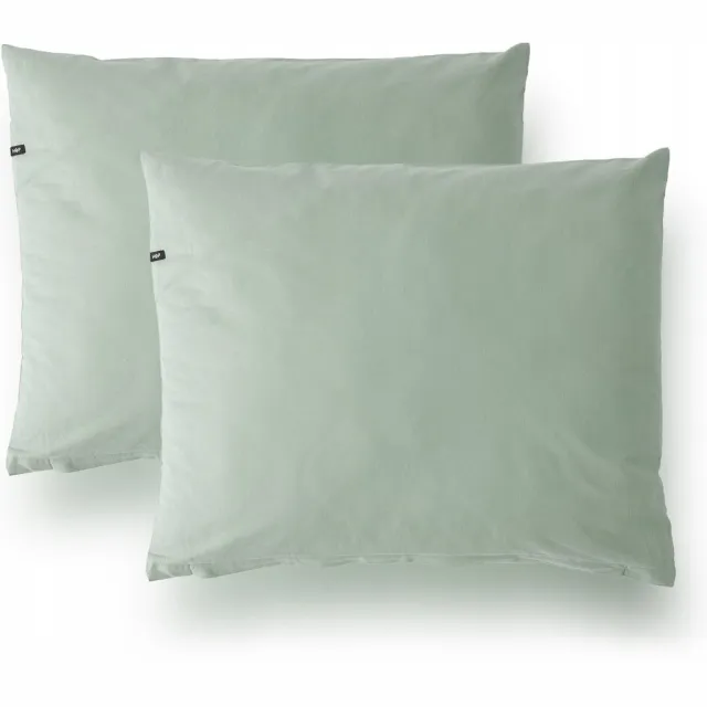 HOP Design 2x Kussensloop 70x80cm Saliegroen 100% dekkend