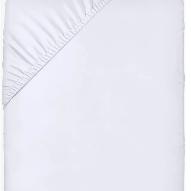 RFWR Hoeslaken 90 x 200 cm - 35 cm Diep - Zachte Geborstelde Microvezel - Krimp- en Vervaagt Bestendig wit